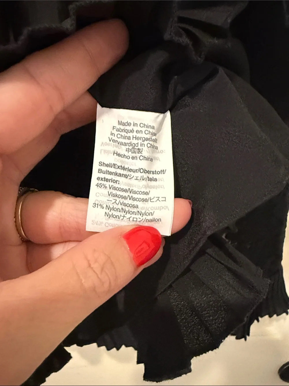 J Crew lace layered black top, size 0P